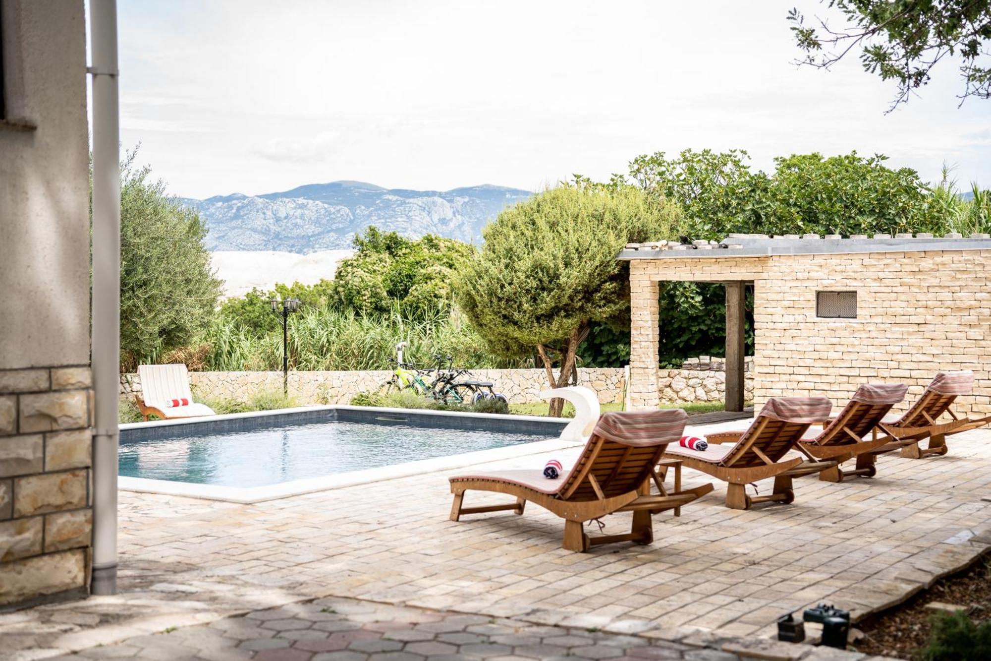 Villa Pag Dubrava Relax With Pool Bosana Экстерьер фото