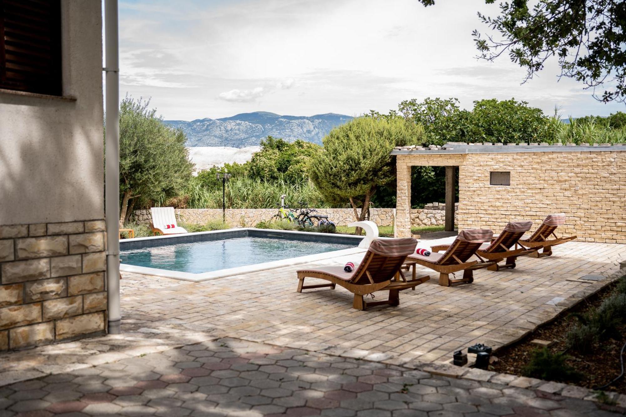 Villa Pag Dubrava Relax With Pool Bosana Экстерьер фото