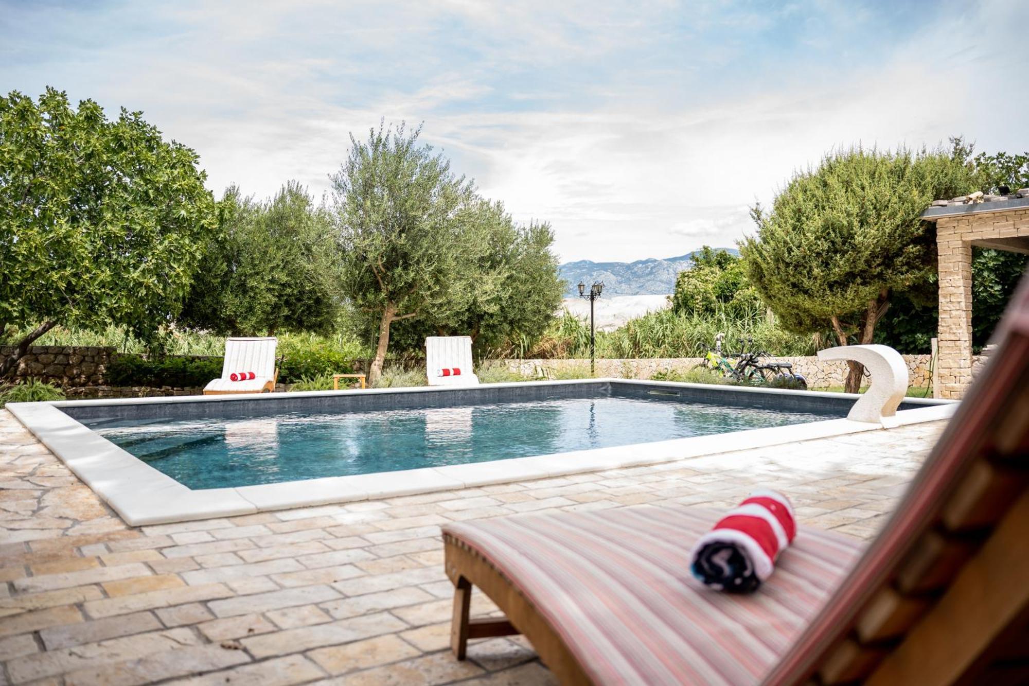 Villa Pag Dubrava Relax With Pool Bosana Экстерьер фото