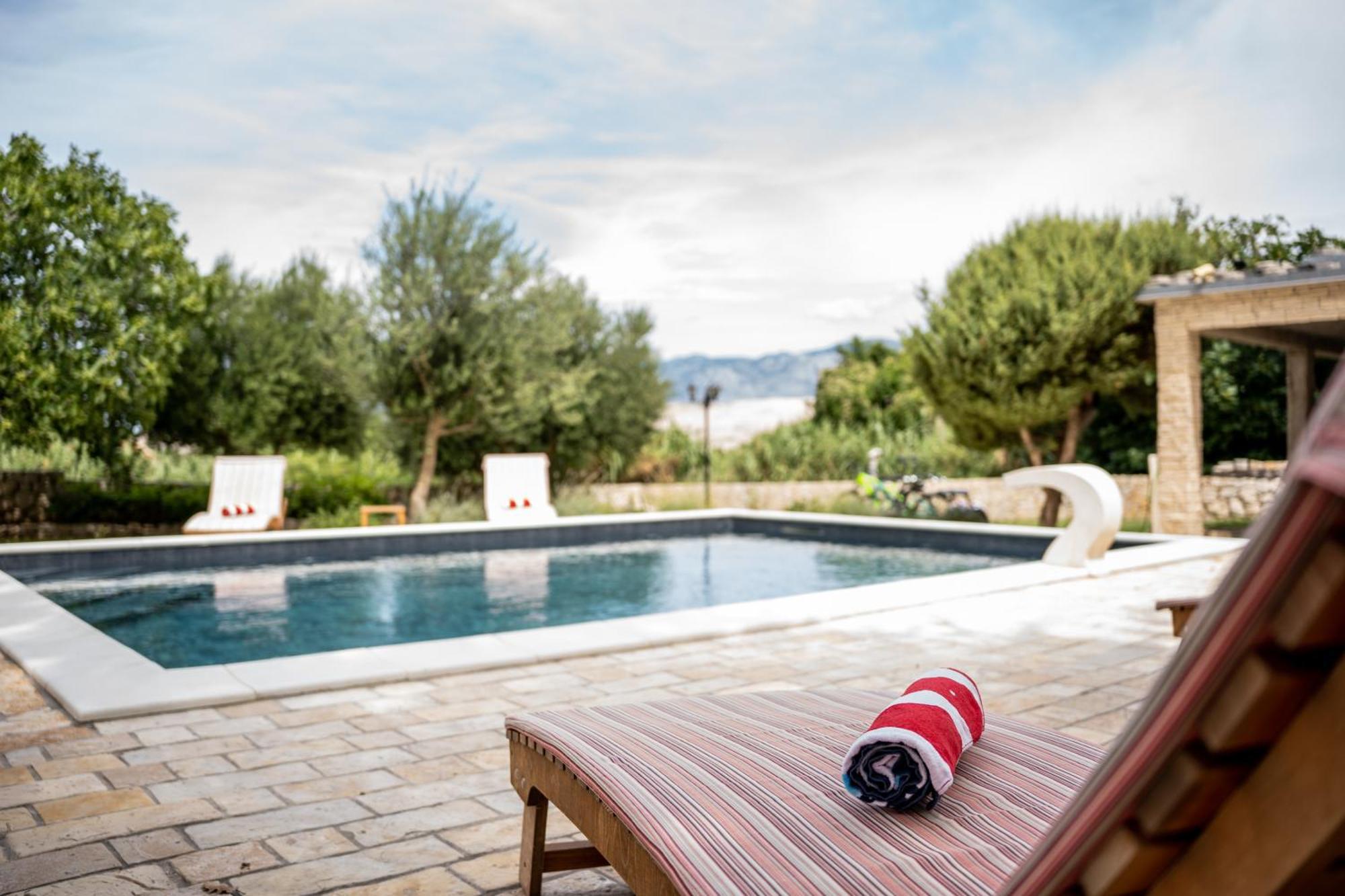 Villa Pag Dubrava Relax With Pool Bosana Экстерьер фото